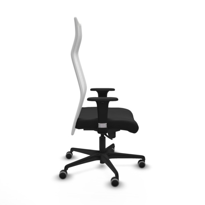 Albacete malla XL sincro malla blanca similpiel negro brazos 1D base nailon ruedas 65mm engomadas