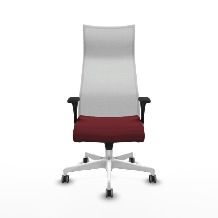 Albacete malla XL sincro malla blanca similpiel granate brazos 1D base blanca ruedas 65mm engomadas