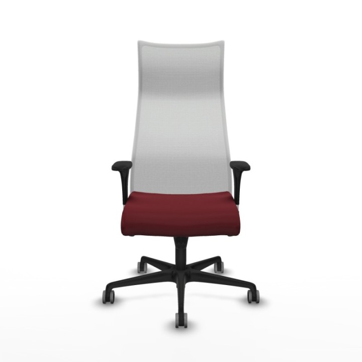 Albacete malla XL sincro malla blanca similpiel granate brazos 1D base nailon ruedas 65mm engomadas