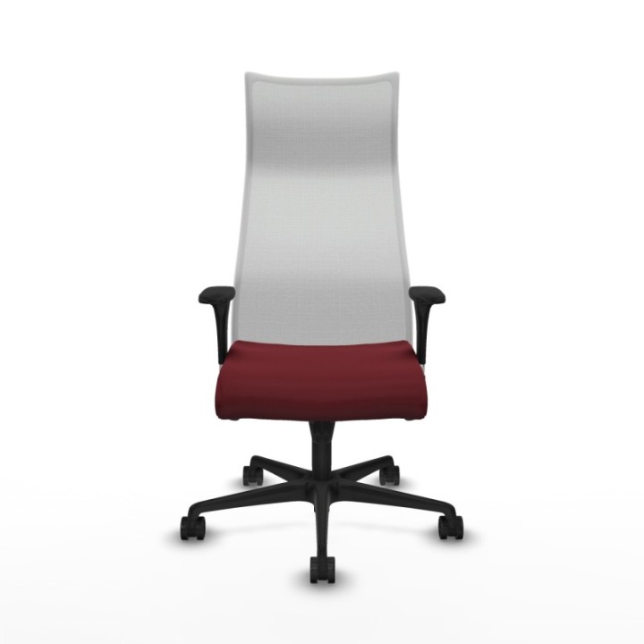 Albacete malla XL sincro malla blanca similpiel granate brazos 1D base nailon ruedas 65mm nailon