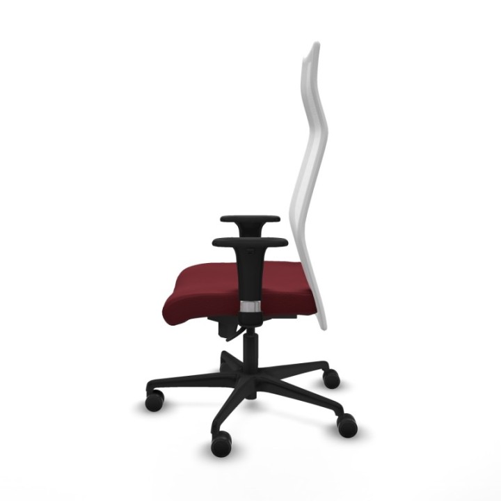 Albacete malla XL sincro malla blanca similpiel granate brazos 1D base nailon ruedas 65mm nailon