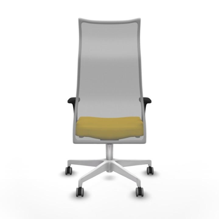 Albacete malla XL sincro malla gris bali amarillo brazos 1D base blanca ruedas 65mm engomadas