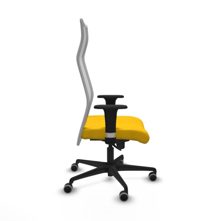 Albacete malla XL sincro malla gris bali amarillo brazos 1D base nailon ruedas 65mm engomadas