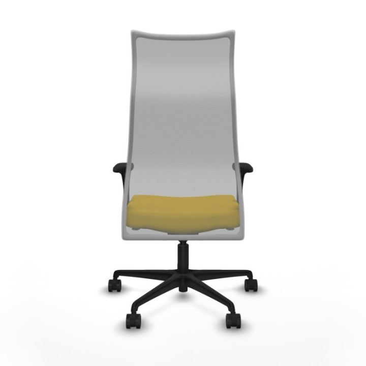 Albacete malla XL sincro malla gris bali amarillo brazos 1D base nailon ruedas 65mm nailon