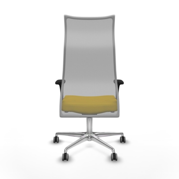 Albacete malla XL sincro malla gris bali amarillo brazos 1D base aluminio ruedas 65mm engomadas