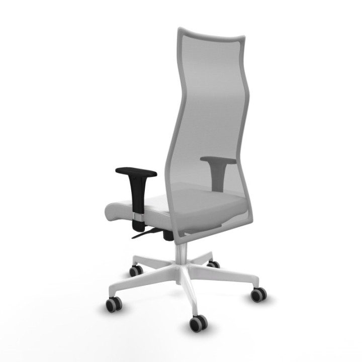 Albacete malla XL sincro malla gris bali blanco brazos 1D base blanca ruedas 65mm engomadas