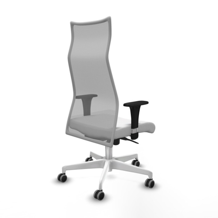 Albacete malla XL sincro malla gris bali blanco brazos 1D base blanca ruedas 65mm engomadas