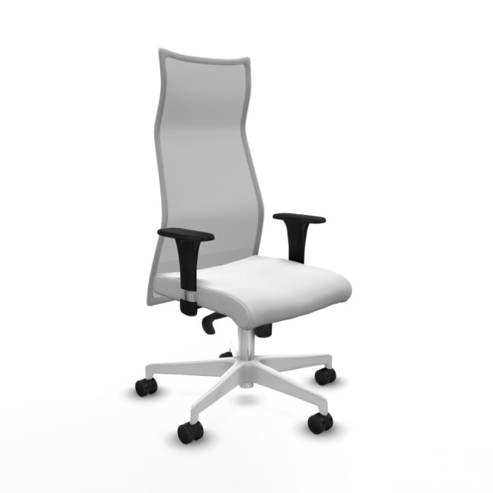 Albacete malla XL sincro malla gris bali blanco brazos 1D base blanca ruedas 65mm nailon