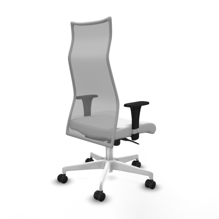 Albacete malla XL sincro malla gris bali blanco brazos 1D base blanca ruedas 65mm nailon