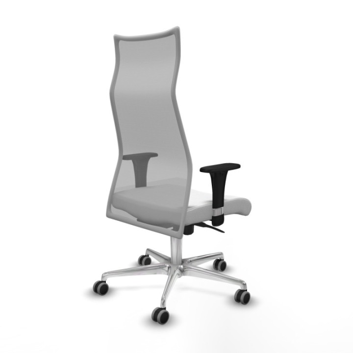 Albacete malla XL sincro malla gris bali blanco brazos 1D base aluminio ruedas 65mm engomadas