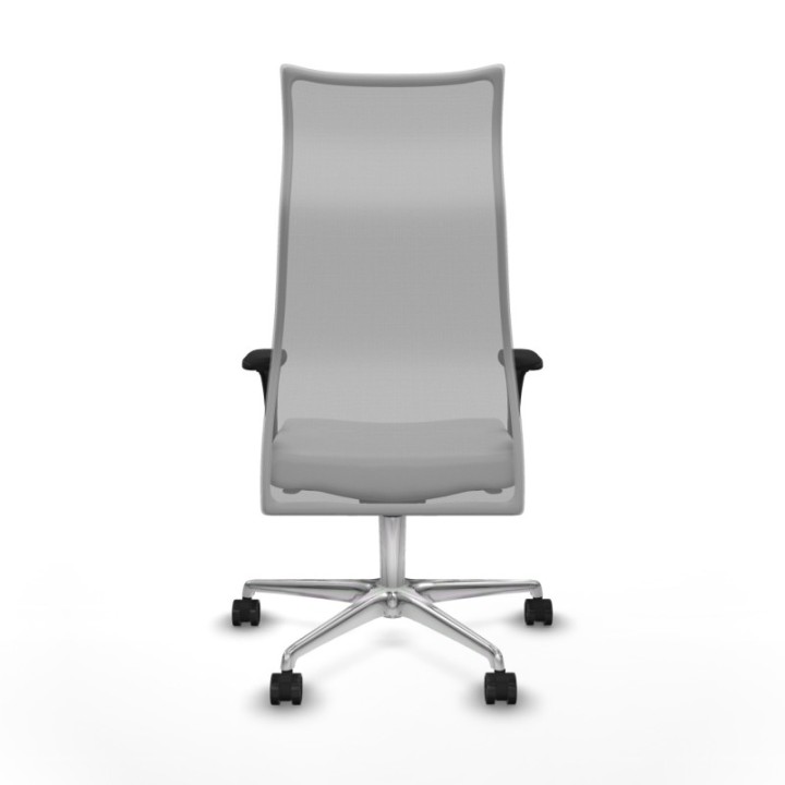 Albacete malla XL sincro malla gris bali blanco brazos 1D base aluminio ruedas 65mm nailon