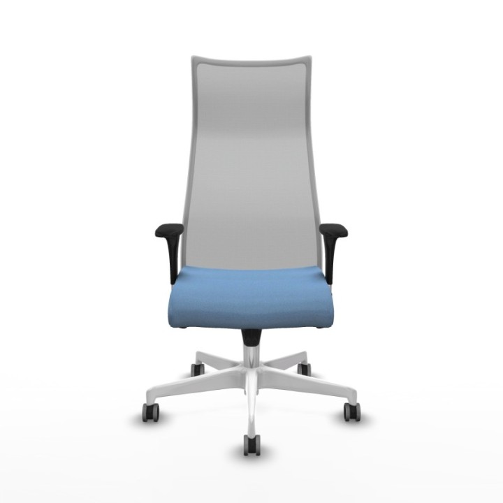 Albacete malla XL sincro malla gris bali azul cielo brazos 1D base blanca ruedas 65mm engomadas