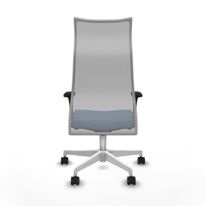 Albacete malla XL sincro malla gris bali azul cielo brazos 1D base blanca ruedas 65mm nailon