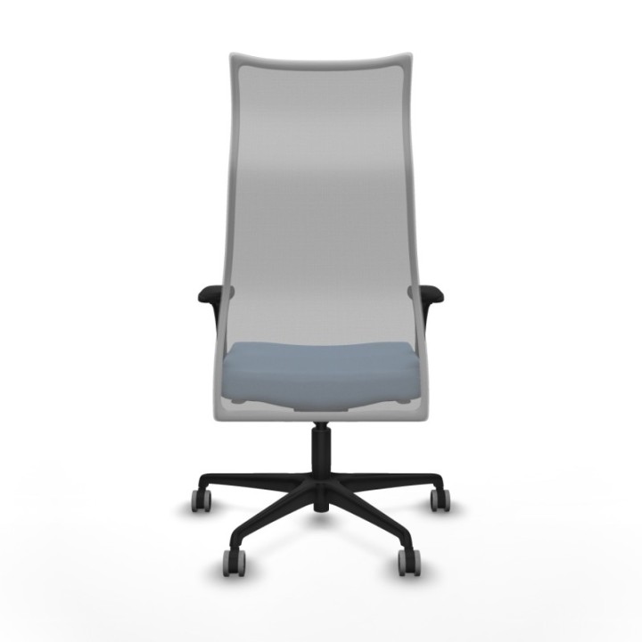 Albacete malla XL sincro malla gris bali azul cielo brazos 1D base nailon ruedas 65mm engomadas