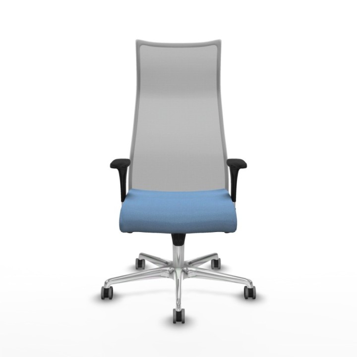 Albacete malla XL sincro malla gris bali azul cielo brazos 1D base aluminio ruedas 65mm engomadas