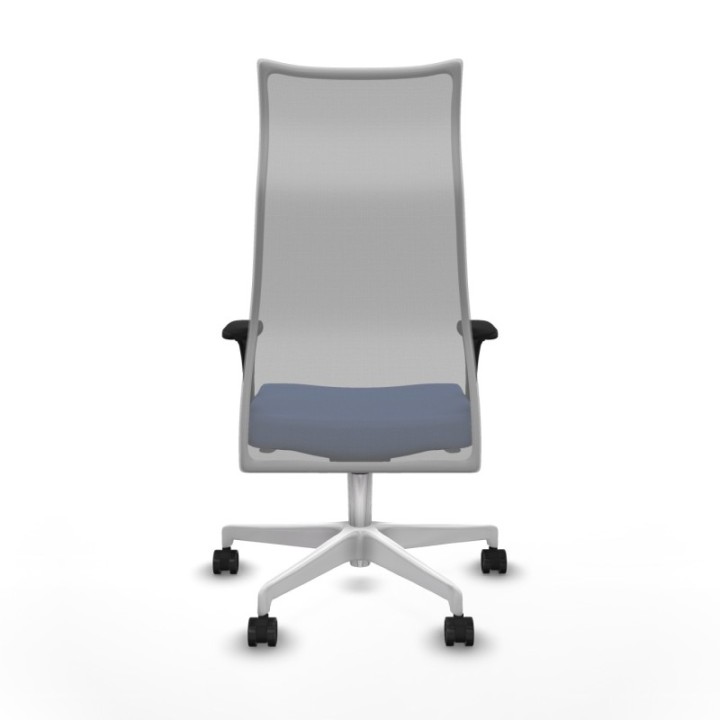 Albacete malla XL sincro malla gris bali azul marino brazos 1D base blanca ruedas 65mm nailon