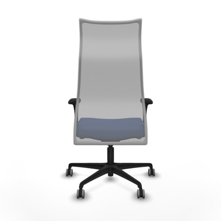 Albacete malla XL sincro malla gris bali azul marino brazos 1D base nailon ruedas 65mm engomadas