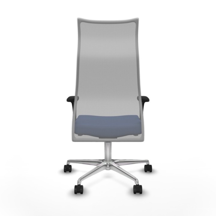 Albacete malla XL sincro malla gris bali azul marino brazos 1D base aluminio ruedas 65mm nailon