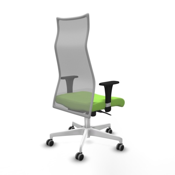 Albacete malla XL sincro malla gris bali pistacho brazos 1D base blanca ruedas 65mm engomadas