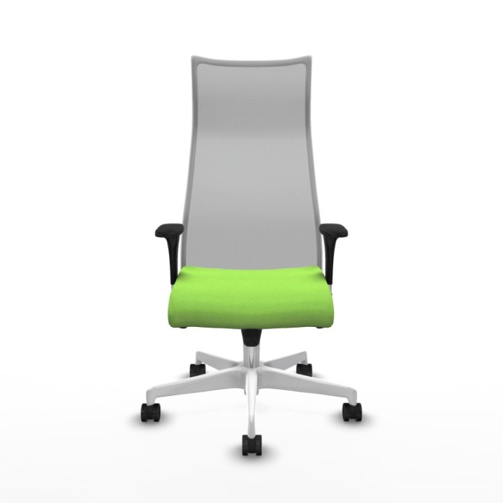 Albacete malla XL sincro malla gris bali pistacho brazos 1D base blanca ruedas 65mm nailon