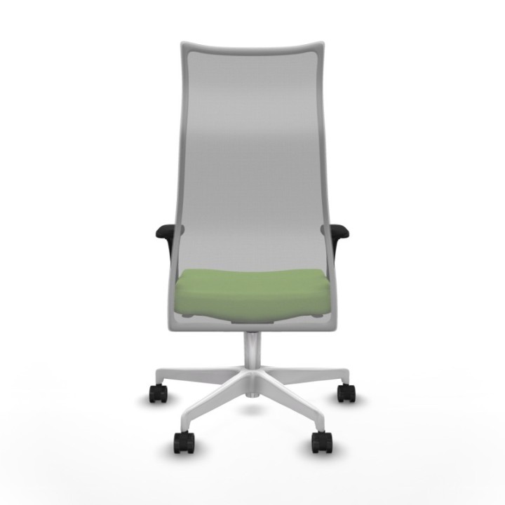 Albacete malla XL sincro malla gris bali pistacho brazos 1D base blanca ruedas 65mm nailon