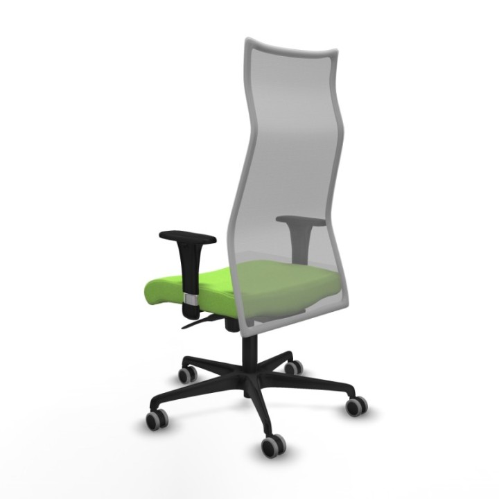 Albacete malla XL sincro malla gris bali pistacho brazos 1D base nailon ruedas 65mm engomadas