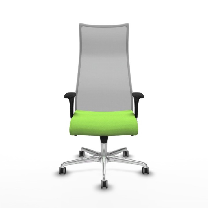 Albacete malla XL sincro malla gris bali pistacho brazos 1D base aluminio ruedas 65mm engomadas