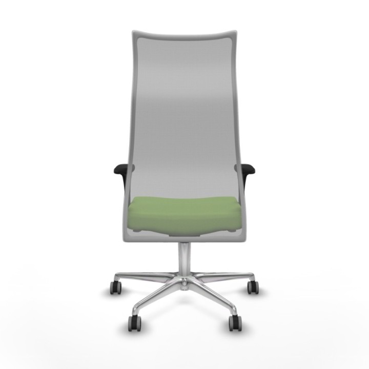 Albacete malla XL sincro malla gris bali pistacho brazos 1D base aluminio ruedas 65mm engomadas