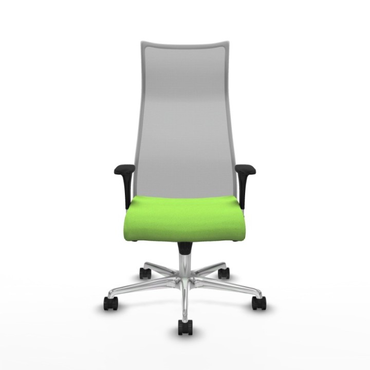 Albacete malla XL sincro malla gris bali pistacho brazos 1D base aluminio ruedas 65mm nailon