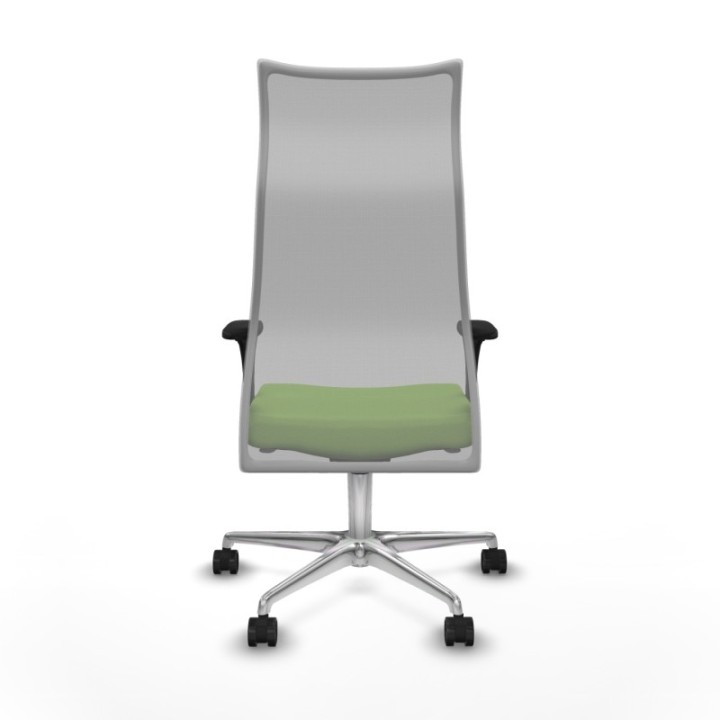 Albacete malla XL sincro malla gris bali pistacho brazos 1D base aluminio ruedas 65mm nailon