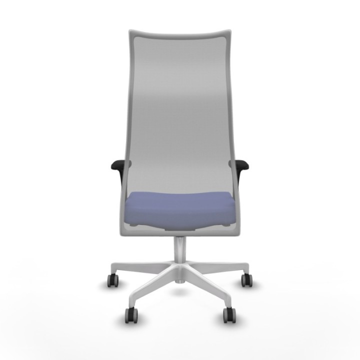 Albacete malla XL sincro malla gris bali azul claro brazos 1D base blanca ruedas 65mm engomadas