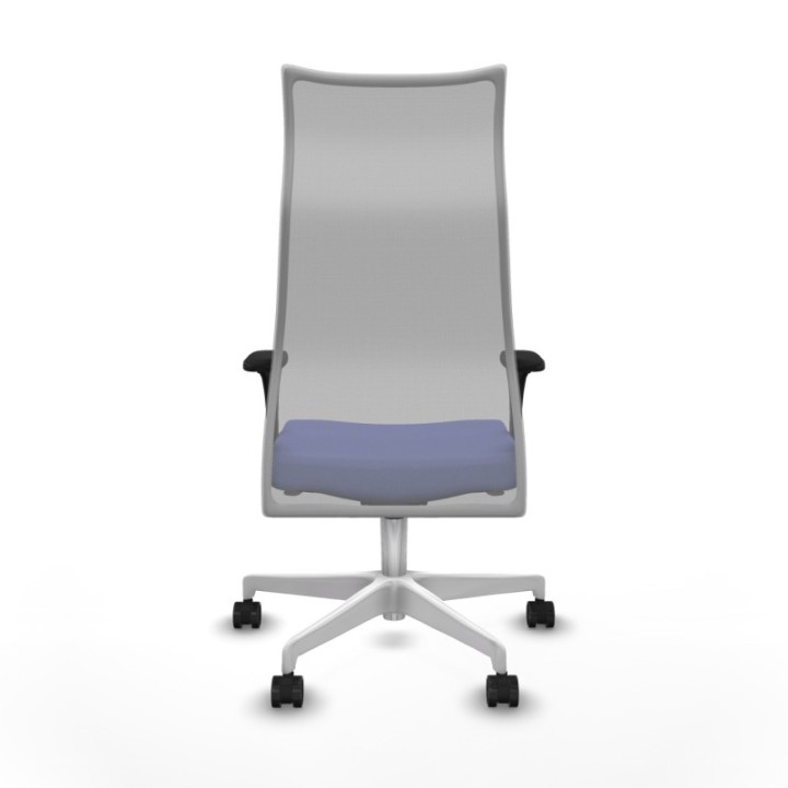 Albacete malla XL sincro malla gris bali azul claro brazos 1D base blanca ruedas 65mm nailon