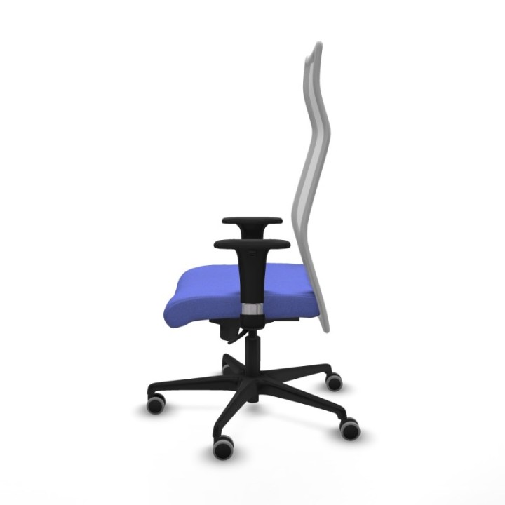 Albacete malla XL sincro malla gris bali azul claro brazos 1D base nailon ruedas 65mm engomadas