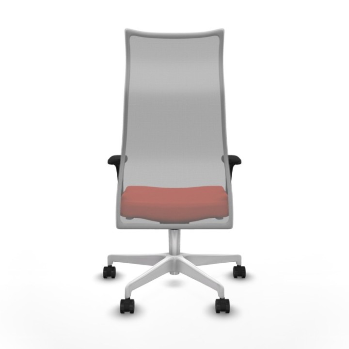 Albacete malla XL sincro malla gris bali naranja oscuro brazos 1D base blanca ruedas 65mm nailon