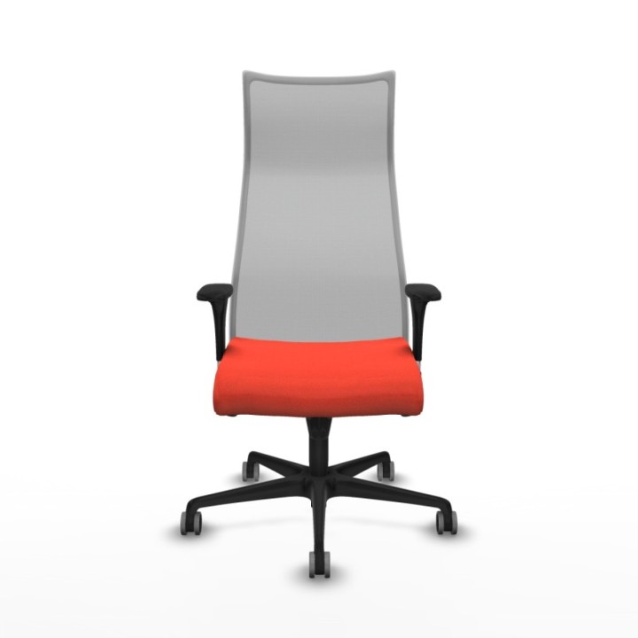 Albacete malla XL sincro malla gris bali naranja oscuro brazos 1D base nailon ruedas 65mm engomadas