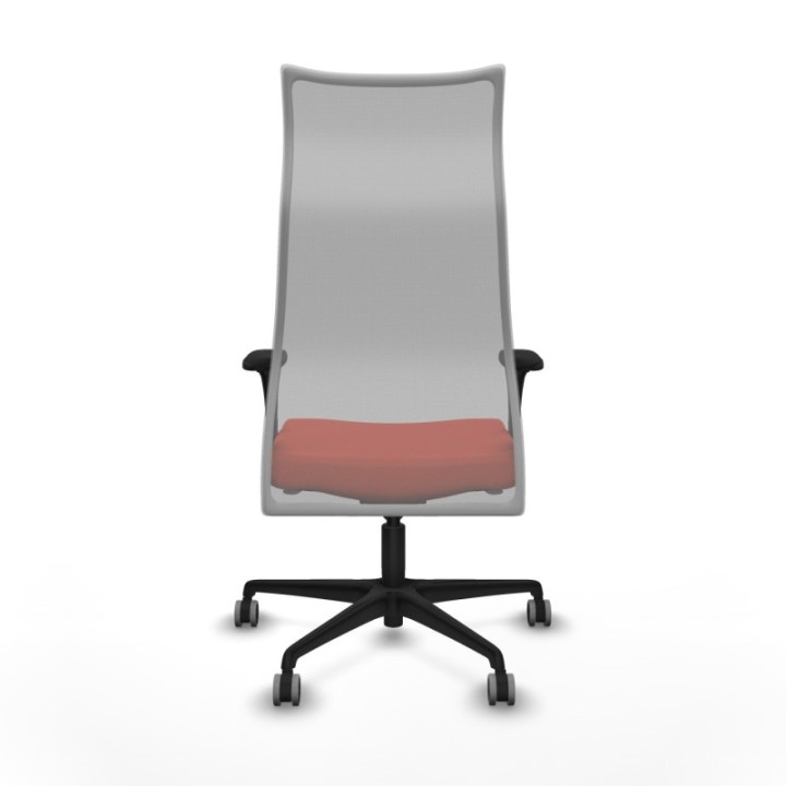 Albacete malla XL sincro malla gris bali naranja oscuro brazos 1D base nailon ruedas 65mm engomadas