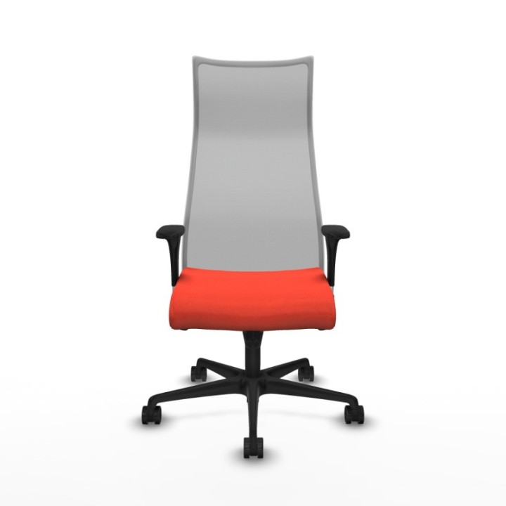 Albacete malla XL sincro malla gris bali naranja oscuro brazos 1D base nailon ruedas 65mm nailon