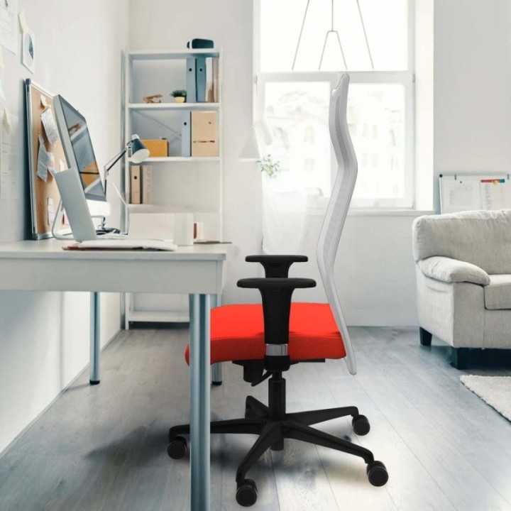 Albacete malla XL sincro malla gris bali naranja oscuro brazos 1D base nailon ruedas 65mm nailon