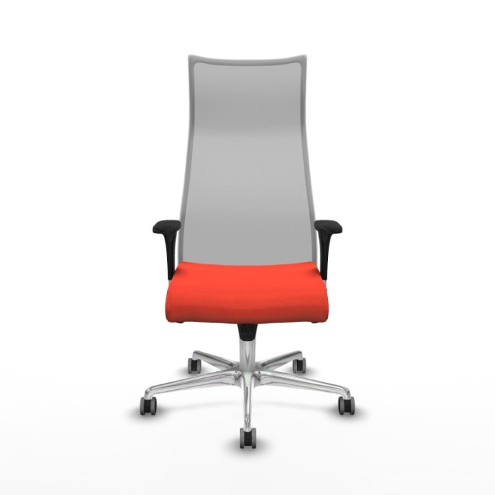 Albacete malla XL sincro malla gris bali naranja oscuro brazos 1D base aluminio ruedas 65mm engomadas