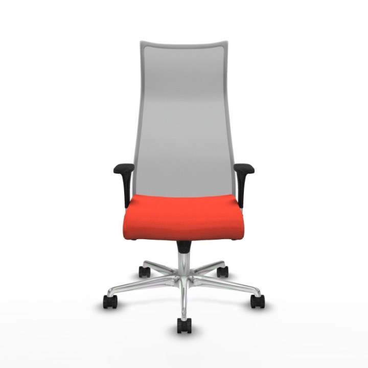 Albacete malla XL sincro malla gris bali naranja oscuro brazos 1D base aluminio ruedas 65mm nailon