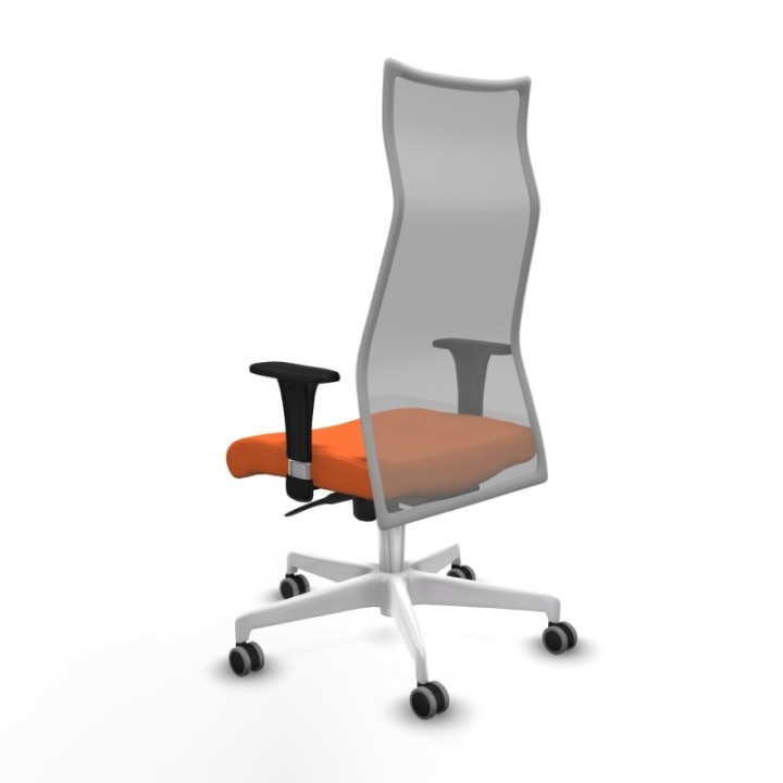 Albacete malla XL sincro malla gris bali naranja brazos 1D base blanca ruedas 65mm engomadas