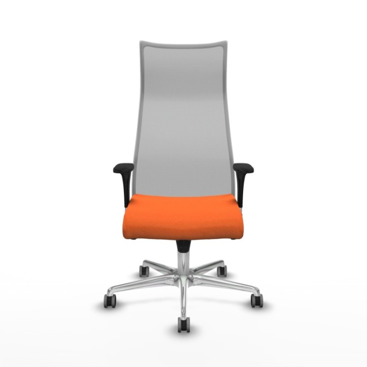 Albacete malla XL sincro malla gris bali naranja brazos 1D base aluminio ruedas 65mm engomadas