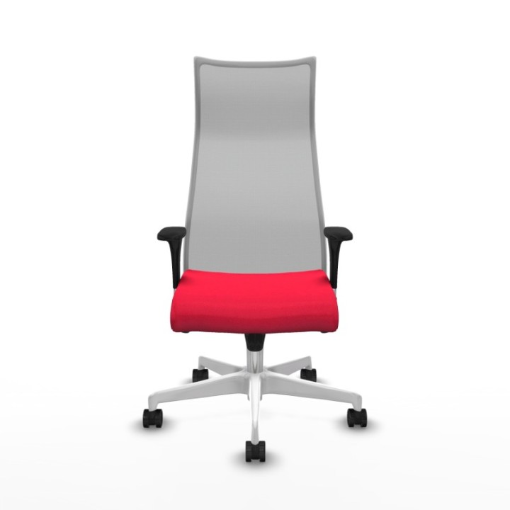 Albacete malla XL sincro malla gris bali rojo brazos 1D base blanca ruedas 65mm nailon