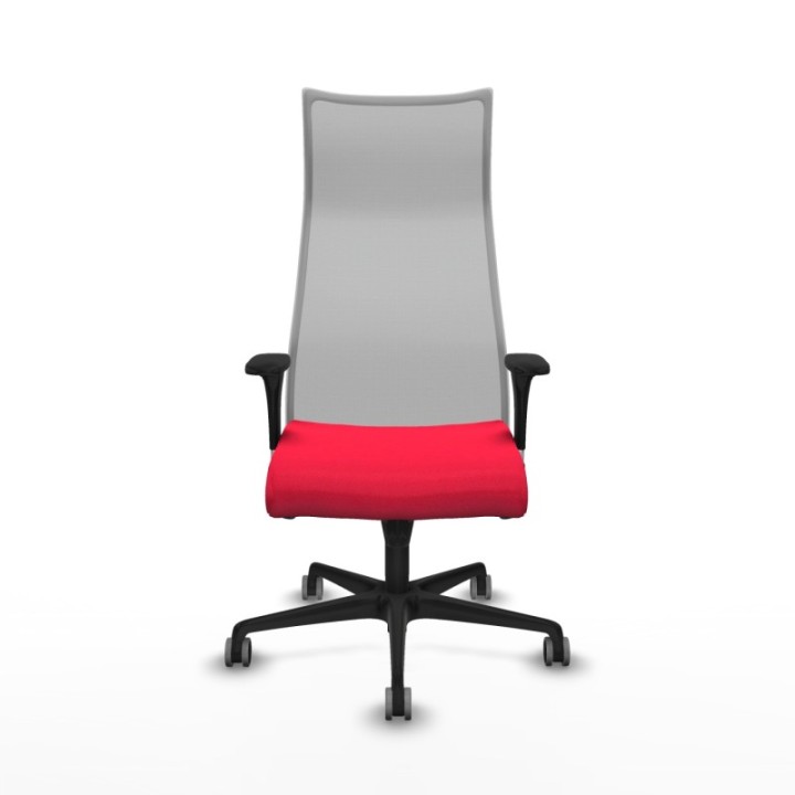 Albacete malla XL sincro malla gris bali rojo brazos 1D base nailon ruedas 65mm engomadas