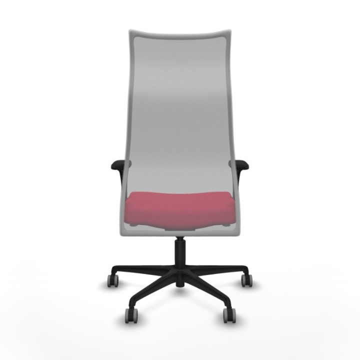 Albacete malla XL sincro malla gris bali rojo brazos 1D base nailon ruedas 65mm engomadas