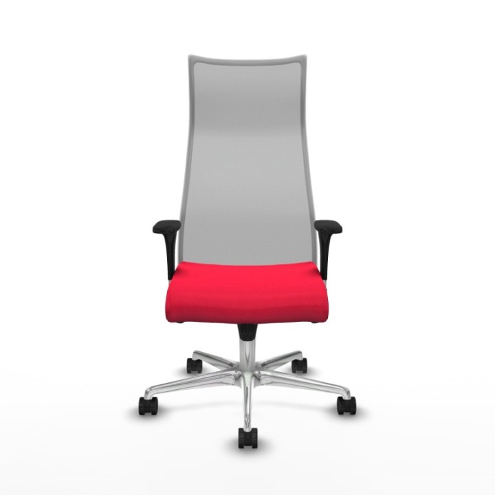 Albacete malla XL sincro malla gris bali rojo brazos 1D base aluminio ruedas 65mm nailon