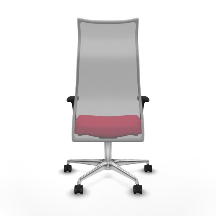 Albacete malla XL sincro malla gris bali rojo brazos 1D base aluminio ruedas 65mm nailon