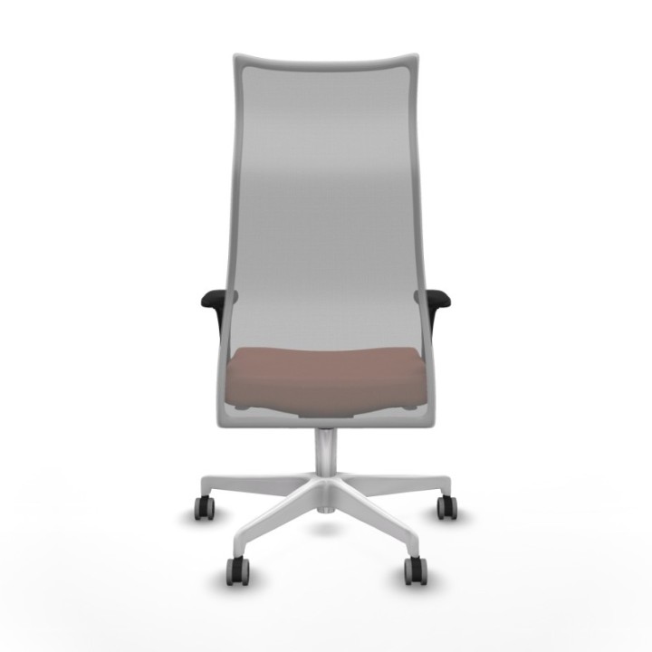 Albacete malla XL sincro malla gris bali marrón brazos 1D base blanca ruedas 65mm engomadas