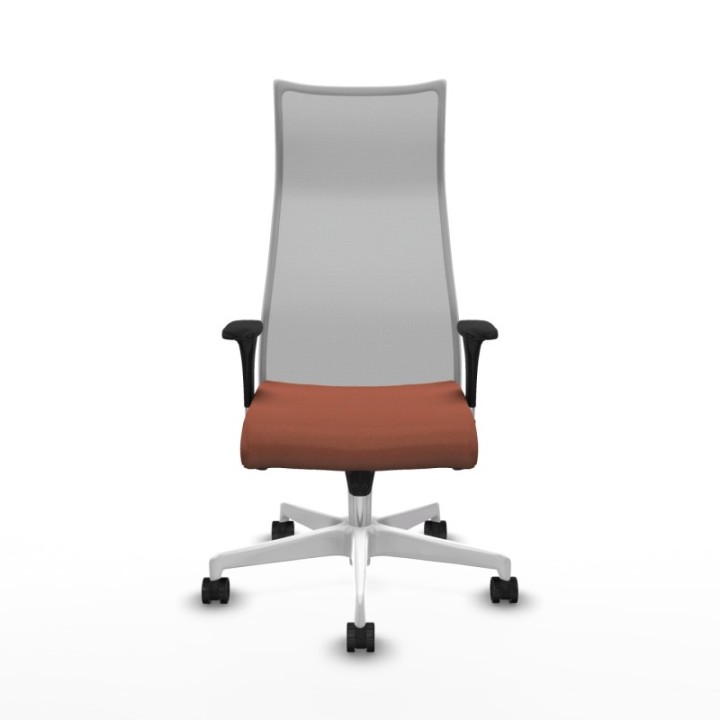 Albacete malla XL sincro malla gris bali marrón brazos 1D base blanca ruedas 65mm nailon