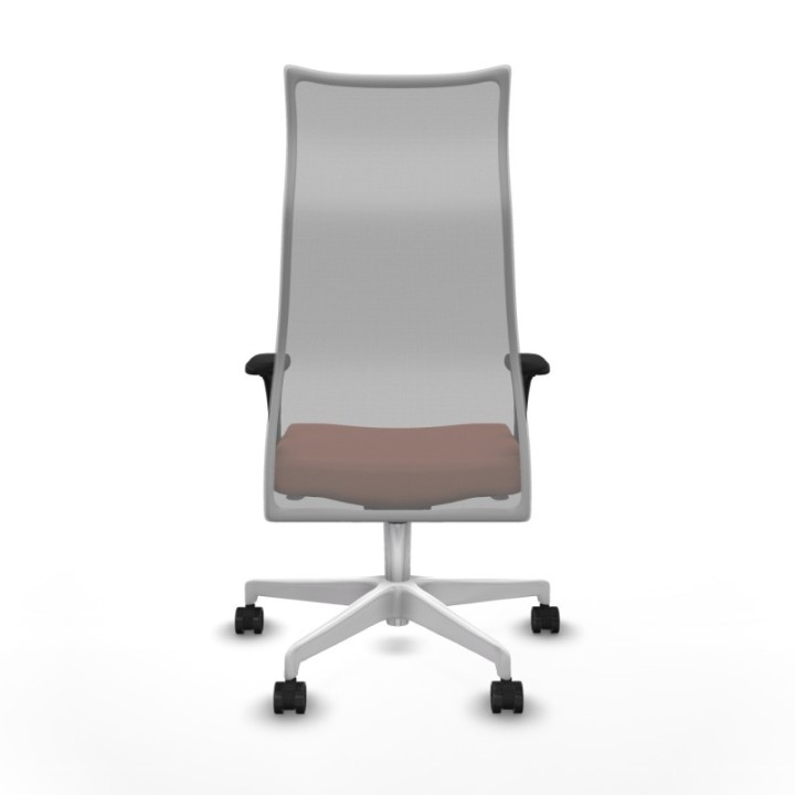 Albacete malla XL sincro malla gris bali marrón brazos 1D base blanca ruedas 65mm nailon